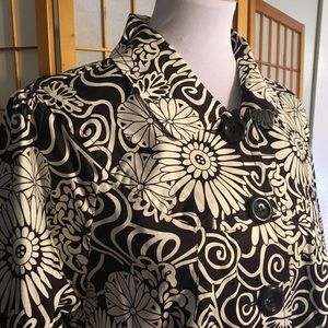 XL - Mod Black and White Button Down Jacket